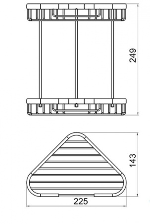 Полка для ванной угловая Novaservis Metalia 6071.0