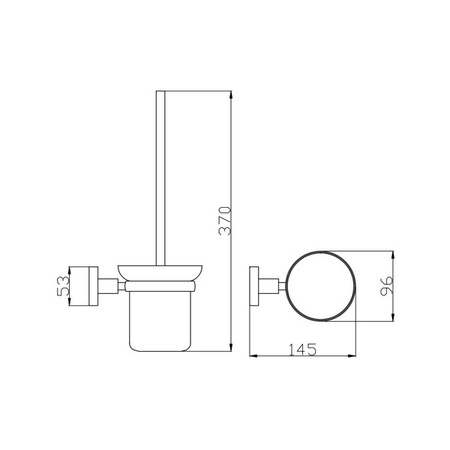 Туалетная щетка с держателем стекло Rav Slezak Colorado COA0500
