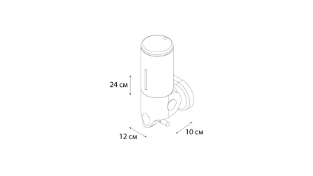 Дозатор жидкого мыла FIXSEN Hotel настенный 0,5 л пластик FX-31012A