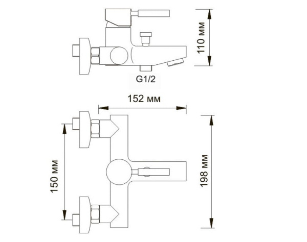Смеситель для ванны  WasserKRAFT Wern 4201 Смеситель для ванны  WasserKRAFT Wern 4201