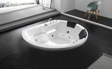 Акриловая ванна (185х162) Gemy G9053 B с гидромассажем, универсальная