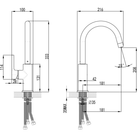 Смеситель для кухни Lemark Comfort ( LM3073C)