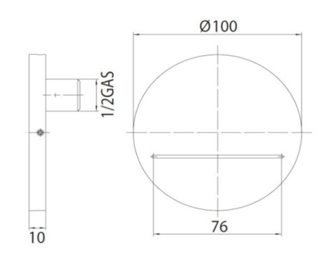 Излив для ванны Bossini Ole' Round E86911.030 хром