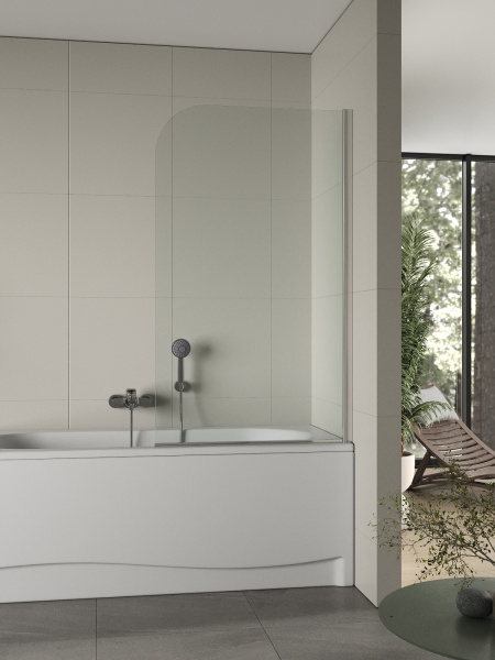 Шторка для ванны 80 см Agger A02-080TCR прозрачное