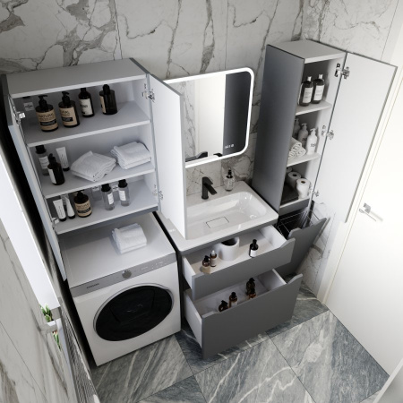 Шкаф подвесной Style Line Марелла мини 60 Люкс Plus СС-00002423 серый матовый