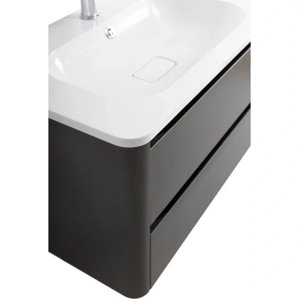 Тумба под раковину Cezares RELAX-800-2C-SO-GM оружейная сталь матовый