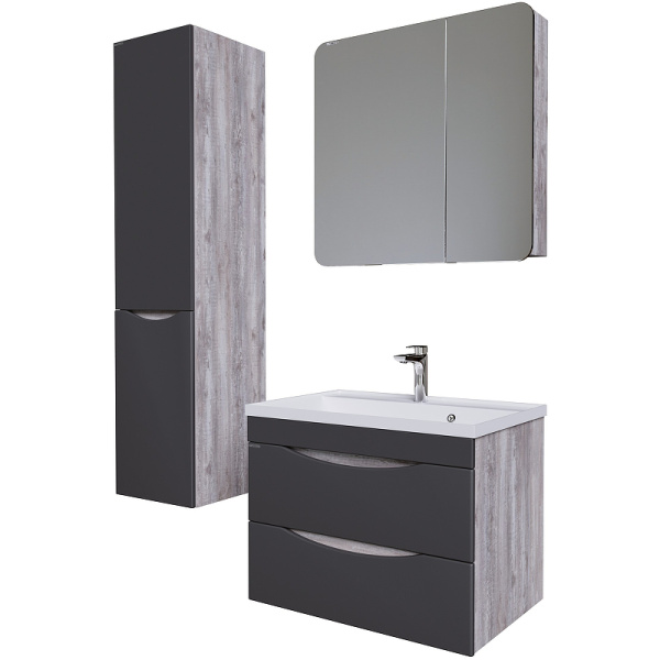 Тумба подвесная Grossman ТАЛИС-70 см  107010 бетон пайн/серая