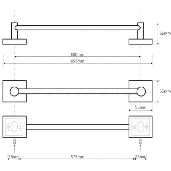 Полотенцедержатель 655мм Bemeta BETA 132104042 Полотенцедержатель 655мм Bemeta BETA 132104042