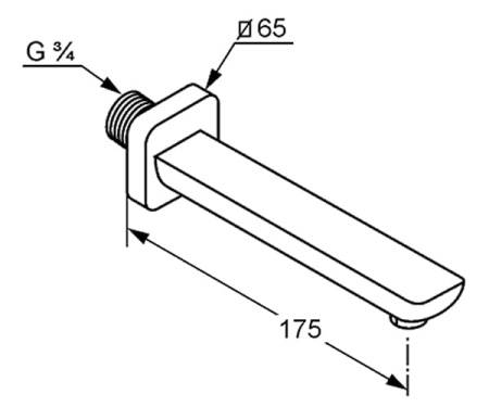 Излив для ванны Kludi E2 5650305-40
