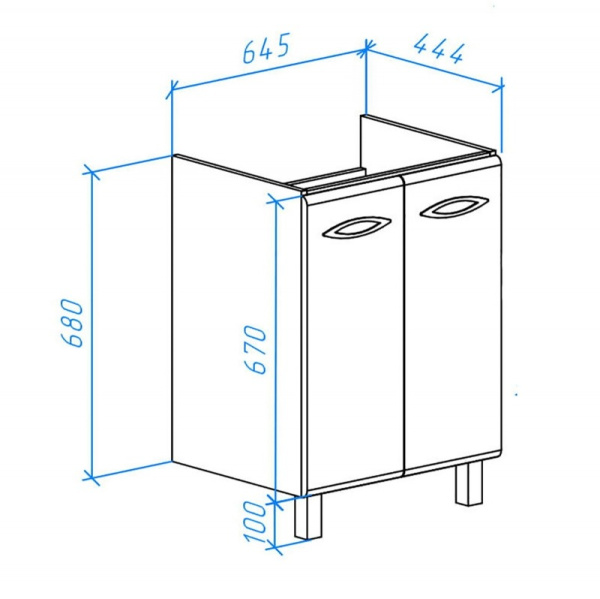 Тумба под раковину Bellezza Джела 70 4639811660019