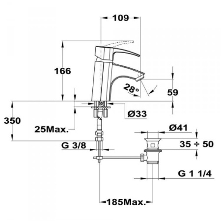 Смеситель для раковины TEKA VITA 243420210 (24.342.02.10)