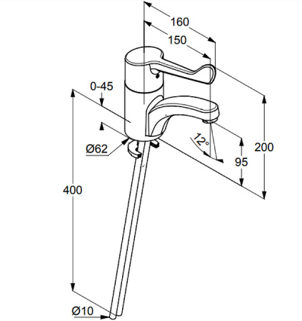 Смеситель для раковины Kludi Medi Care 341120524