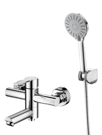 Смеситель для ванны однорычажный с душевым набором Agger Easy A3121200  хром глянцевый