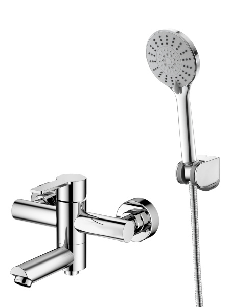 Смеситель для ванны однорычажный с душевым набором Agger Easy A3121200  хром глянцевый