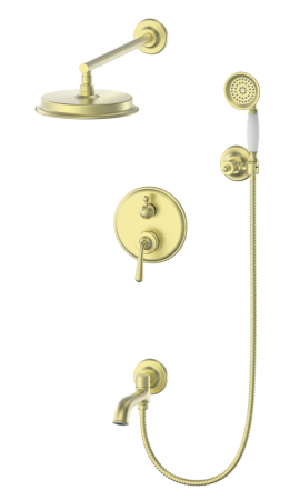 Душевая система встраиваемая WONZON & WOGHAND STEAM, брашированное золото WW-88939008-BG