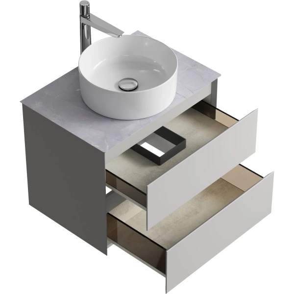 Тумба без раковины 64 см Aqwella Geometria GE01652ST серый туман матовый