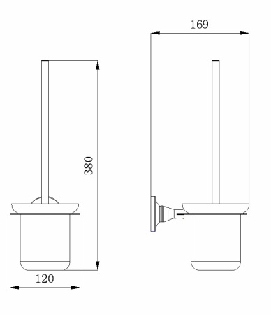 Ёрш для туалета RUSH Corsica CO42710