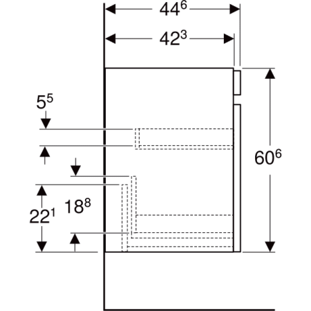 Тумба под раковинуGeberit Renova Plan 501.907.01.1