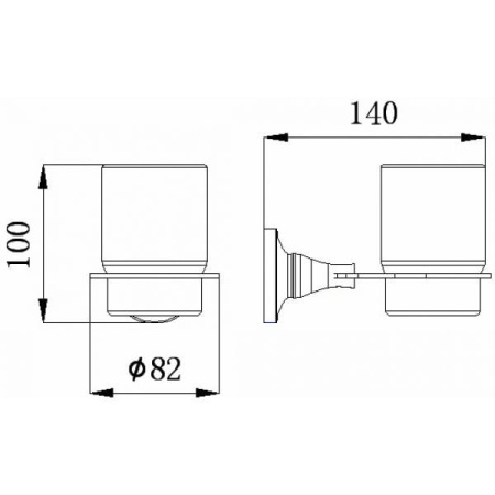 Подстаканник одинарный RUSH Corsica CO42310