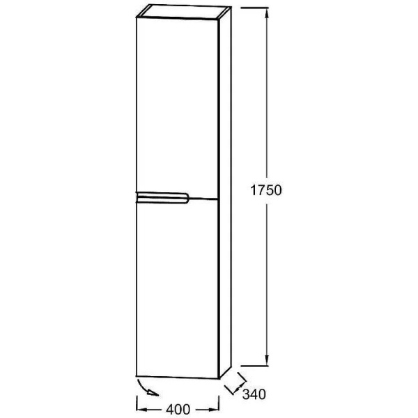 Шкаф пенал Jacob Delafon Nona 40 EB1983RRU-G1C глянцевый