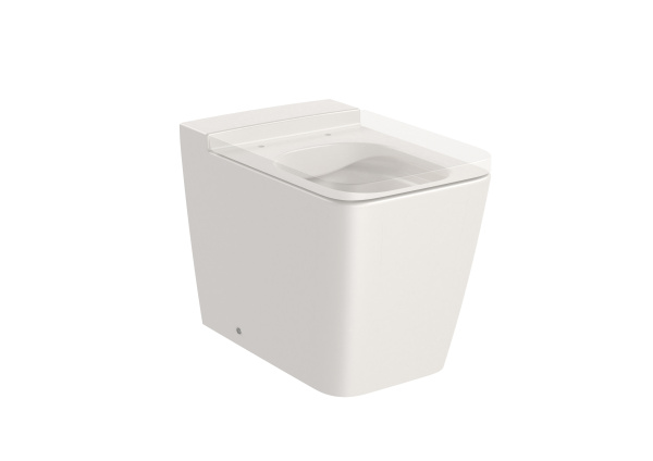 Унитаз приставной  безободковый Roca Inspira Square  , BTW, Rimless,  347537650 бежевый