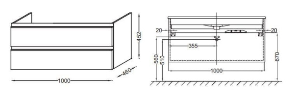 Тумба под раковину Jacob Delafon EB2025-RA-E16