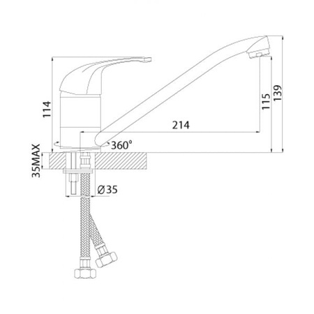 Смеситель для кухни Rossinka C40-21U