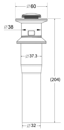 Донный клапан BelBagno BB-PCU-02-IN