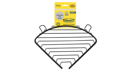 Полка угловая одноэтажная Fixsen Hotel черная FX-31051-1A