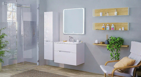 Тумба под раковину Jorno Modul 80  Mоl.01.77/P/W