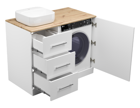 Тумба под стиральную машину Misty Респект 110  левая Э-Рес01110-13ЯЛ