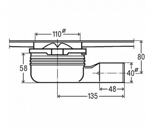 Сифон для душевого лотка Viega Advantix 737573