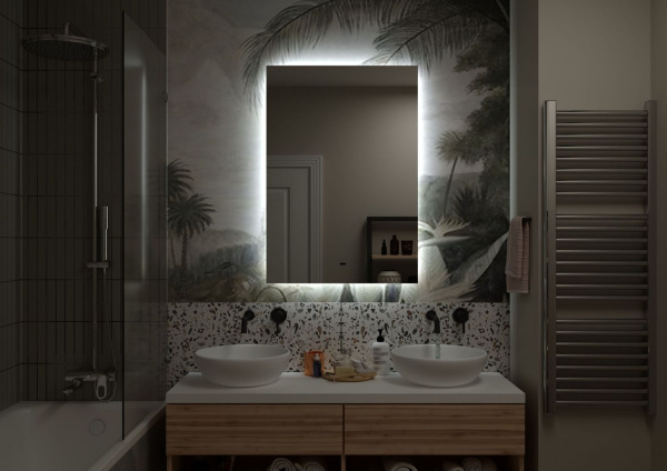 Зеркало с подсветкой Art&Max Perugia AM-Per-700-1000-DS-F