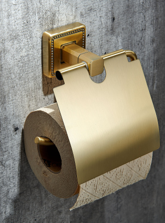 Держатель для туалетной бумаги с крышкой WONZON & WOGHAND ROMA, бронза WW-7226