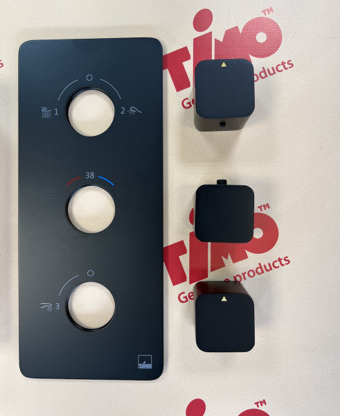 Душевая система встроенная с термостатом с изливом Timo Petruma SX-5049/03SM черный