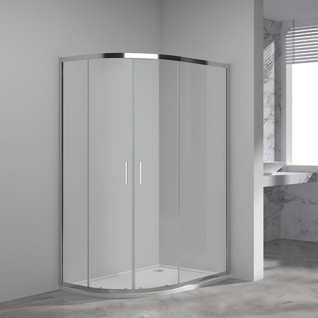 Душевой уголок Vincea  Garda VSJ-1G129CL (120х90)  хром, стекло прозрачное