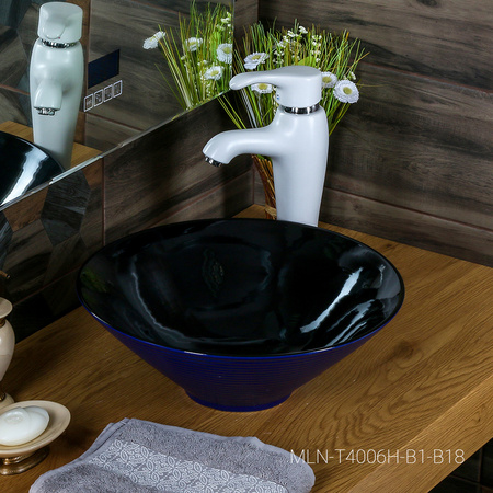 Раковина накладная (40,5х40,5) Melana 7020-B1+B18-806