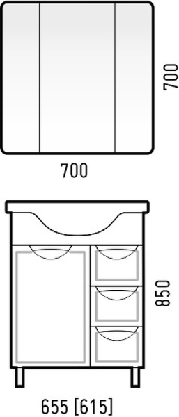 Тумба напольная Corozo Монро 65 SD-00000993