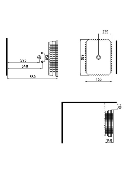 Раковина накладная (61х46,5) Bien Shine SHLG06101FD0W3000