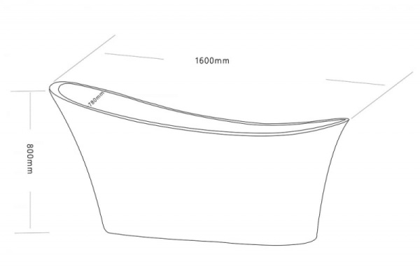 Акриловая ванна Gemy G9214 (160x78)