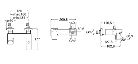 Смеситель для ванны Roca L90 5A0D01C00