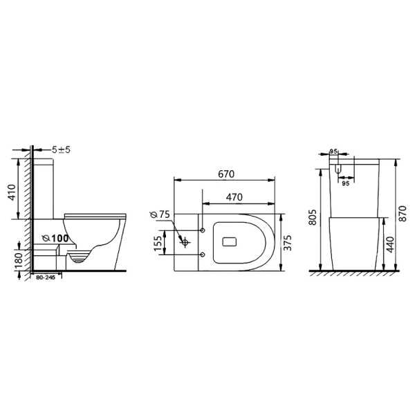 Унитаз компакт beWash Aldo BKBWT101670 микролифт 