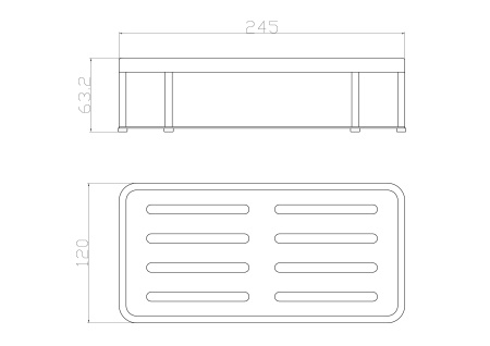 Полка для ванной WONZON & WOGHAND, хром WW-4131-CR