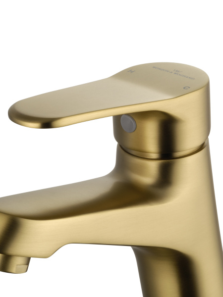 Смеситель для раковины WONZON & WOGHAND, брашированное золото WW-A40212-BG