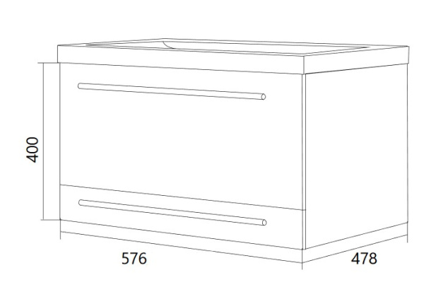 Тумба под раковину 1Marka  Соната 58П У51038
