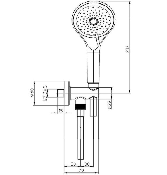Душевой набор Bossini Syncronia C12034C.073 черный матовый