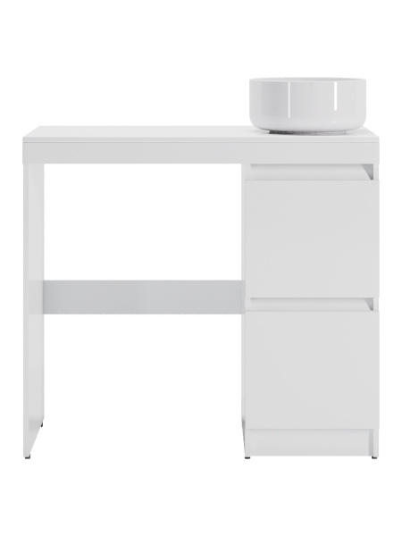 Тумба напольная под стиральную машину с раковиной Orange Sistema STM-100TUW+B07-345W белый