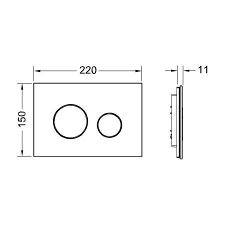 Клавиша смыва с двумя клавишами ТЕСЕ 9240650