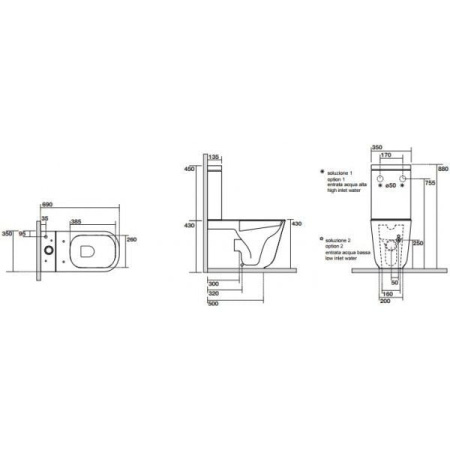 Бачок для унитаза Kerasan Aquatech 378101