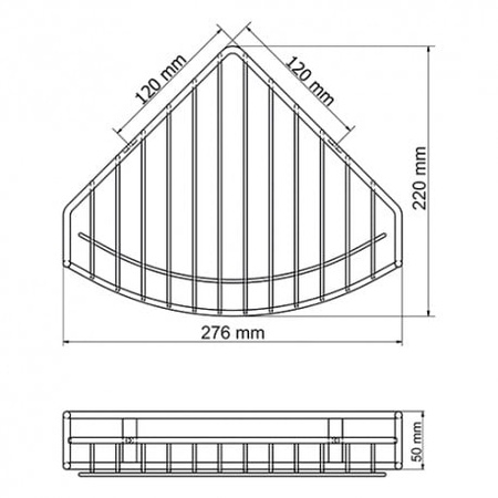 Полка металлическая  WasserKRAFT K-1511